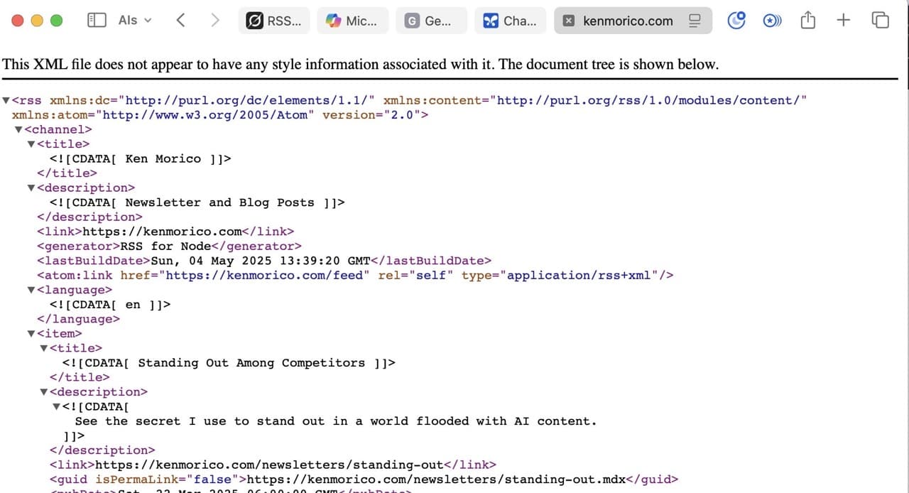RSS Feed Code for Blog